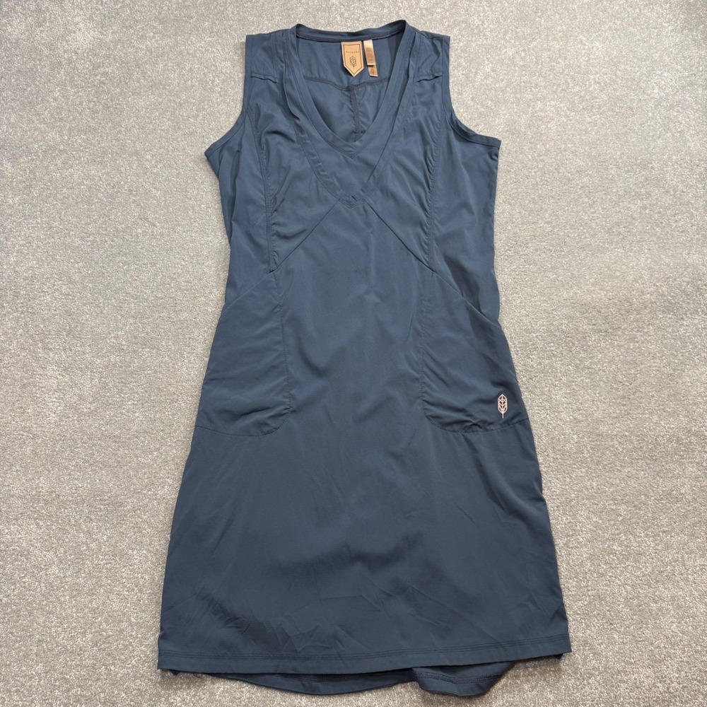 Indygena Like III Dress Sleeveless Hiking Travel Dress Blue Grey Sml Gorpcore